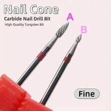 Easy Nail 1/2 piezas Brocas de carburo de calidad profesional para tratamiento previo y eliminación, accesorio de herramienta de manicura Efile Nail Drill Bits - Multicolor - Ver 2