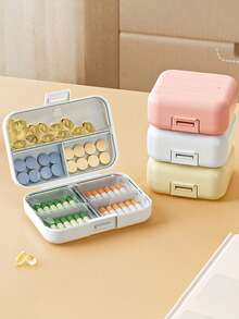 1pc/2pcs Pill Case, Portable Sealed Medicine Box, Mini Portable Pills Organizer Case, Waterproof And Moisture-Proof Travel Medicine Storage Box Small Pill Box With Separate Layers, Pocket Pill Box, Dispenser For Purse Vitamin Fish Oil Compartments Container Medicine Box, Medicine Organizer, Suitable For Outdoor Camping, Hiking, Fishing, Moisture-Proof, Mountaineering, And Travel - Multicolor - View 11