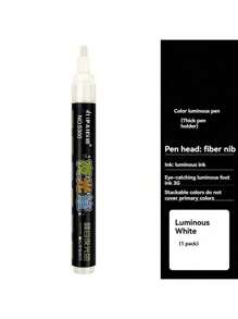 1 pieza Bolígrafo marcador de acrílico luminoso, pincel para pintura de graffiti luminoso de colores DIY y creativo. Disponible en 8 colores. Muy adecuado para pintura de tela y crear un ambiente animado en fiestas. De vuelta a la escuela
