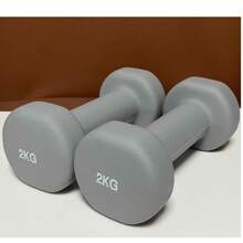 1 Pair Multi-Color Matte Dipped Dumbbell, Solid Cast Iron Dumbbell For Home Workout, Unisex Gym Accessories