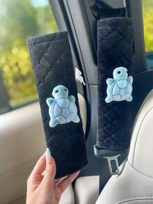 Cute Turtle Car Seat Belt Covers, Soft Anti-Chafe Shoulder Protector - Turtle Shoulders - View 17