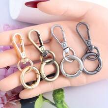 2pcs Rotating Clasp, Double-Ended Rotating Spring Hooks Metal Rotating Clasp Lanyard Spring Hooks With Spring O-Ring Lobster Clasp, Suitable For Keys, Bags, Wallets, Lanyards, Jewelry DIY Crafts