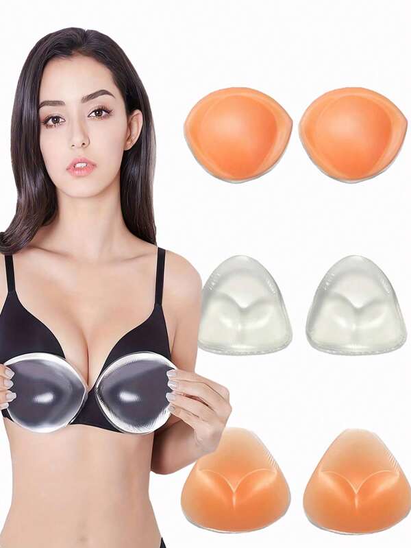 1 Pair Of Invisible Bikini Self-Adhesive Thickened Bra Inserts Waterproof Bra Inserts Abalone Silicone Breast Pads