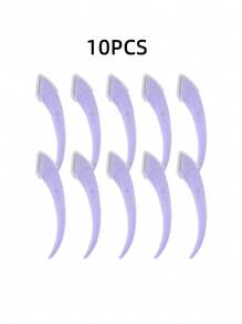 10/20pcs Assorted Crescent-Shaped Eyebrow Razors, Suitable For Beginners, Men & Women Eyebrow Grooming Tool