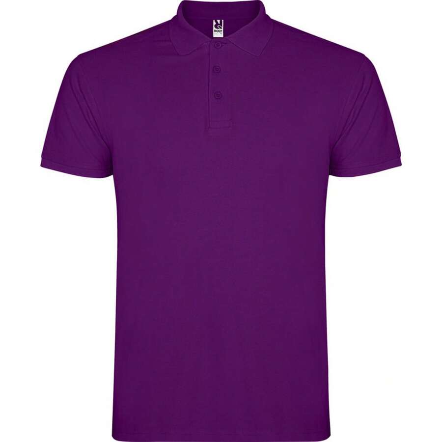 Roly Mens Star ShortSleeved Polo Shirt (Purple) - Purple - View 1