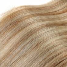 Invisible Wire Hair Extensions P8/613 Highlight Blonde Human Hair Fish Line One-Piece Clip Ins Haie Extensions Transparent Line - S8/613 - View 10