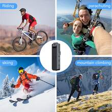 1个1080p可穿戴运动相机，具备音频、视频、夜视功能，内置可充电电池，待机时间长，镜头可180度旋转，适用于个人旅行、步行和执法录像。 - 黑色 - 查看 11