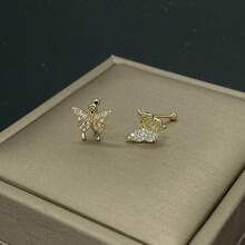 1pc Rhinestone Butterfly Ear Clip, Women Personalized Daily Ear Cuff - Butterfly - View 8