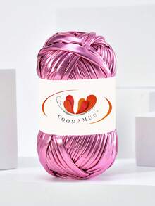 Metal Texture Cloth Line Personalized Wool DIY Woven Bag Wallet Luminous Bright Leather Material - Multicolor - View 9