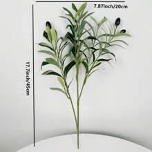 1 buc ramură de măslin artificială, aranjament floral pentru decorarea casei, frunze verzi cu fructe, decor pentru camera de zi, umplutură pentru vaze DIY, verdeață în ghiveci, consumabile pentru evenimente și festivaluri, plante artificiale