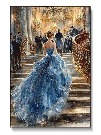 Kit completo de herramientas 5D DIY Diamond Painting, Retrato de una bella dama noble, totalmente adornado con diamantes, adecuado para adultos, decoración acrílica para el hogar y decoración de paredes, incluye diamantes redondos, herramientas hechas a mano y suministros de arte en mosaico