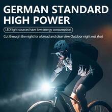 1pc Bicycle Light Night Riding Flashlight USB Charging Headlight Rainproof Mountain Bike Lighting Cycling Equipment - Black - View 9