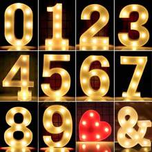 1pc DIY Illuminated Letter Light, 26 Letters And 10 Numbers Options, Suitable For Children Room, Nursery, Birthday, Holiday Decor, Girl's Room Decor, Home Decor, Engagement Party, Wedding, Birthday Party, Christmas Light, Home Bar Decor
