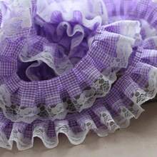 Plaid Lace Pleated Lace Trims. Suitable For DIY Headbands, Hats, Shoes Decoration Materials - Multicolor - View 16