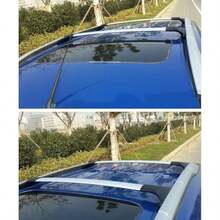 Aluminium 2pcs Car Roof Rack Cross Bars Railing Carrier Load Carrier Lockable Bike Lage Rack Support Rails Travel Accories For Fo-Rd Sport 2013-2020 Matte Black - As Pic - View 4