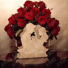MDF Wedding Napkin Rings, 10 Pieces - 婚禮7 - 查看 1