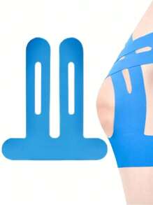 1 pezzo Nastro sportivo impermeabile, supporto per ginocchio - Fascia sportiva elastica pre-tagliata, adatta per corsa, calcio e accessori da palestra per fitness