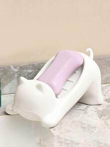 1 件装猫形塑料肥皂盒，椭圆形桌面吸水沥水架，浴室水槽，小猫肥皂盒，多功能肥皂收纳架，肥皂收纳的理想礼物，浴室用品 - 彩色 - 查看 7