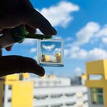 Square Pendant Blank Acrylic Pixel Filter Keychain For Men And Women - Multicolor - View 3