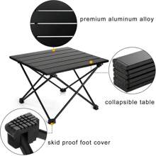 Une table de camping pliante, table de plage portable, petite table de pique-nique à dos en aluminium pour la cuisine en plein air, le barbecue, la randonnée, l'aviron et les voyages, disponible en différentes tailles