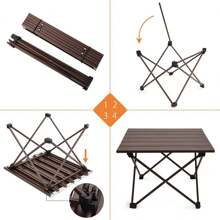 Une table de camping pliante, table de plage portable, petite table de pique-nique à dos en aluminium pour la cuisine en plein air, le barbecue, la randonnée, l'aviron et les voyages, disponible en différentes tailles
