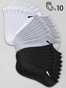 20/10/5/1 Pair Of Men's Short Socks, Invisible Socks,With Double Thread Anti Slip Design,White Socks,Black Socks,Low Cut Ped Socks,Ankle Socks, Moisture Wicking, Soft And Breathable, Suitable For Business And Leisure, Home And Sports, College Style, All Seasons For Daily Wear,Random Colors - Multicolor - View 16