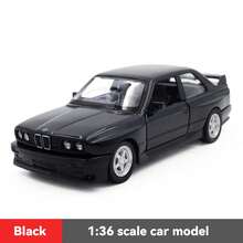 仿真1：36合金复古宝马M3汽车模型儿童玩具车摆件回力车开门收藏礼物生日礼物