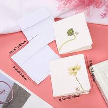 创意中式贺卡商务留言感恩节生日DIY邀请函空白小贺卡 - 白色 - 查看 2