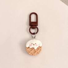 Cute Snack Biscuit Animal Pink Biscuit Rabbit Keychain, Kindergarten Kids Accessory, Phone Charm, Simplistic Car Key Chain, Earphones Decor, Gift - Multicolor - View 12