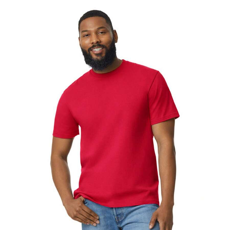 Gildan Unisex Adult Softstyle Midweight TShirt (Red)