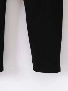 3pcs Sets Of Young Girls Spring And Summer Solid Color Stretch Leggings, Suitable For Daily Leisure, Simple And Comfortable Leggings