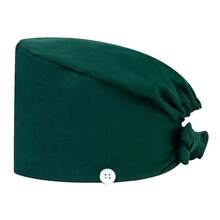 1pc Unisex High-Grade Solid Color Polyester Work Hat/Nurse Cap, Antibacterial & Dustproof, With Moisture-Wicking Sweatband, Button Closure On Sides, Suitable For Hospital, Surgery, Nursing, Beauty, Housekeeping And Cleaning