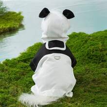 Waterproof Raincoat Panda Design Cute Rain Jacket, Suitable For Small, Medium And Large Dogs, Outdoor Use - Black and White - View 2