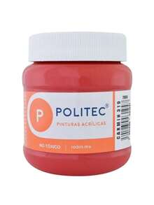 PINTURA ACRILICA POLITEC 250ML - Rojo - Ver 2