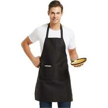 12 Pack Bib Apron,Unisex Black Commercial Apron With 2 Pockets,Unisex Black Plain Aprons With Long Ties,Kitchen Cooking Aprons For Women Men Chef,Painting BBQ Grilling Baking Restaurant,Machine Washable - 白色 - 查看 10