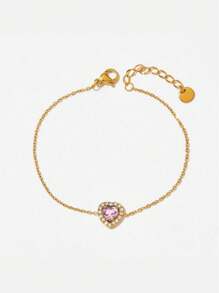 1pc 925 Sterling Silver Wrap Around Heart Bracelet Suitable For Women, Valentine's Day Wear, For Daily Wear And Commute Matching