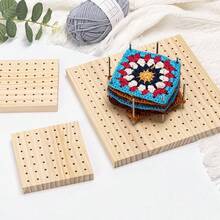 1pc Handmade Crochet Blocking Board, Bamboo Crochet Blocking Mats With 10 Pins, Complete Set For Crochet Knitting, Perfect Gift For Knitting Lovers