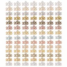mengjiale 40pcs Retro Alloy Jewelry Accessories, Multicolor 2025 & 2026 Year Charms, Suitable For DIY Jewelry Making
