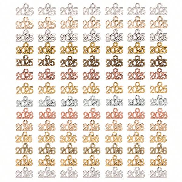 mengjiale 40 piezas de accesorios de joyería de aleación con estilo retro, dijes multicolor de los años 2025 y 2026, adecuados para manualidades de joyería DIY