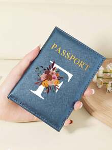 1pc A-Z 26 Letters Fashionable Letter Print Stylish Burgundy Passport Cover, Premium PU Leather Passport Wallet With Multi-Card Pockets For Credit Cards, Boarding Passes, And IDs Graduation - Burgundy - View 154