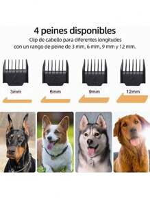DeTODO Kit De Máquina Cortadora De Pelo Para Mascotas. Incluye 11 Piezas