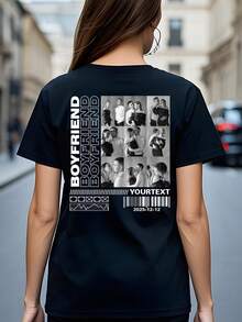 Custom Women's T-Shirt Personalized Customize A T-Shirt About My Boyfriend Upload Photos To Generate Exclusive T-Shirts,Stylish,Fashion,Hipster,Casual,Minimal Chic,Personalized,Customized,Custom,Unique,Guy Costumes,Capsule Wardrobe,Men Basic/Street Style,Ideal Gifts For Him,Boyfriend,Family,Friends,For Birthdays,For Vacation/Holiday,For School/Competition,For Sports/Climbing