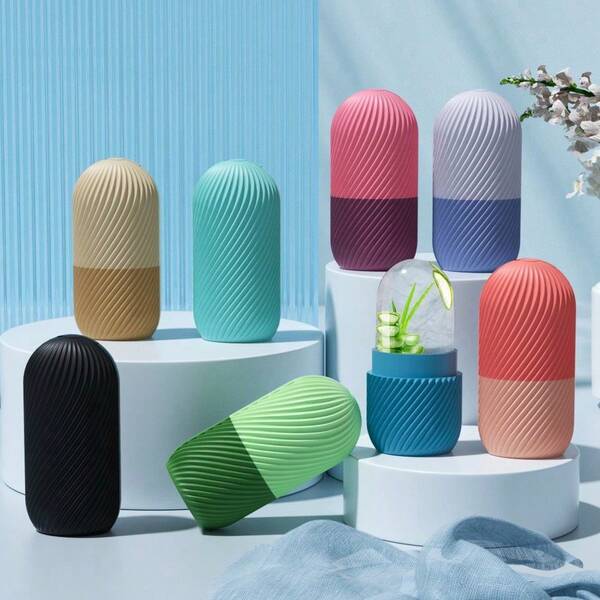 1pc Ice Roller, Ice Roller For Relieving Facial And Eye Swelling, Facial Massager Contour And Enhancing Skin Care And Radiance, Ice Facial Roller Mold Cube, Reusable And Leak Proof, Silicone Ice Massage Tool