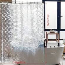Fashionable EVA Water Cube Shower Curtain, Waterproof, Chemical-Free, Transparent Lining, No Hooks Included. Summer Bathroom Decor, New School Year Bathroom Accessory (This Product Is Lightweight, Please Note The Product Dimensions) - Multicolor - View 13