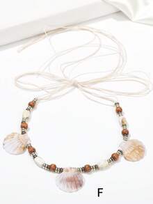 1pc Bohemian Style Beaded Braided Headband/Waist Belt, Versatile Fashion Hair Accessory & Dress Belt - Multicolor - View 9