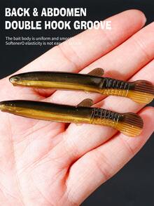 8pcs Bionic Soft Lure Baits, Simulated Gudgeon For Bass Fishing - Multicolor - View 6