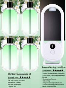 Rechargeable Aromatic Diffuser 5 Modes Essential Oil Diffuser Machine Homemade Air Freshener Diffuser For Home Car Room Fragrance Wall-Mounted Oil Aromatherapy Machine Air Purifying Automatic Diffuser Toilet Deodorization Fragrance Humidifier Colorful Night