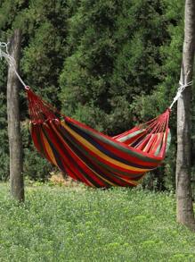 1pc Outdoor Canvas Hammock, Widened For Single/Double Use, Leisure Camping Equipment