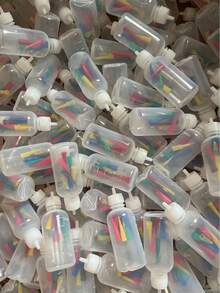 8 件套塑料挤压瓶套装，配有各种喷嘴头 - 多用途，适用于蛋糕装饰、甜点烘焙和艺术绘画圆形、无香型、可手洗 - 工艺和烹饪工具 - 彩色 - 查看 9