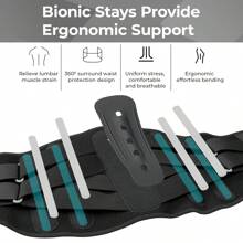 Lumbar Support, Lumbar Support, Ergonomic Back Support Straps For Posture Correction And Back Stress Relief, Unisex And Designed To Provide Strong Support And Reduce Pressure On The Back. Perfect For Sports, Work And Nursing.